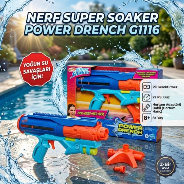 Nerf Super Soaker Power Drench Basınçlı Su Tabancası