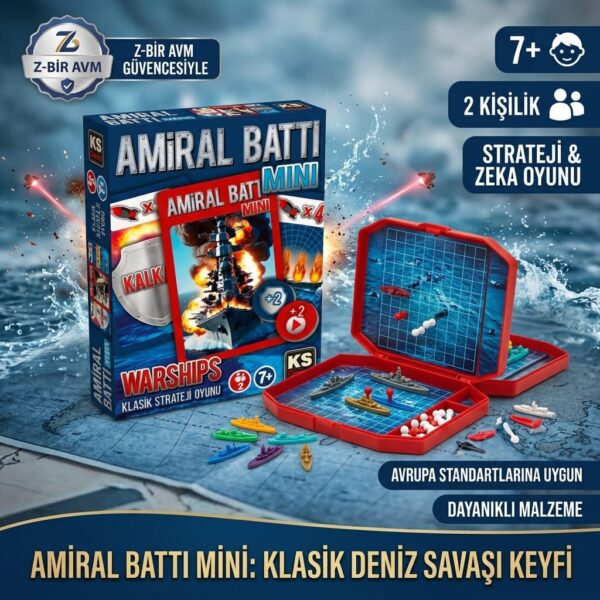 Ks Games Amiral Battı Mini Strateji ve Zeka Oyunu 2 Kişilik
