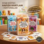 Star Eğitici Mini Hafıza Kartları Eşleştirme Oyunu Hayvanlar 58x88 mm