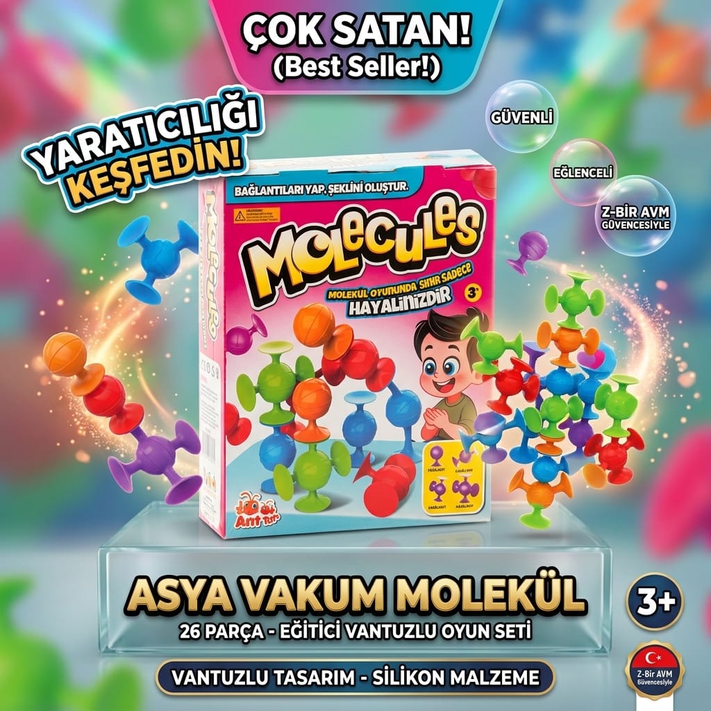 ASYA Vakum Molekül 26 Parça Silikon Eğitici Oyun Seti
