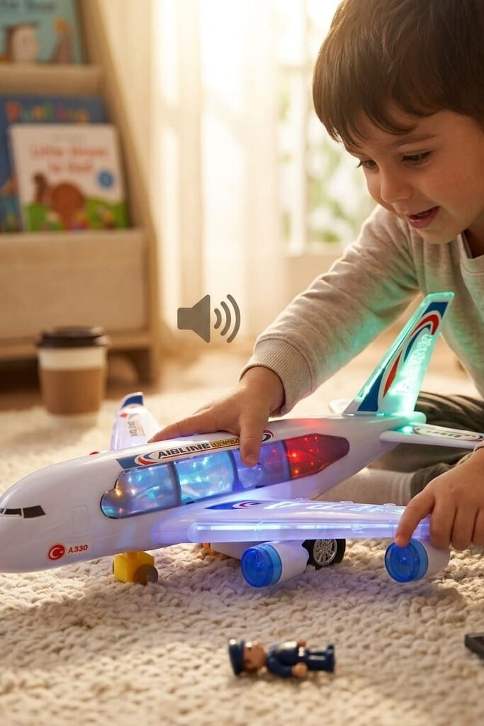 Pilli Işıklı Sesli THY A330 Oyuncak Uçak