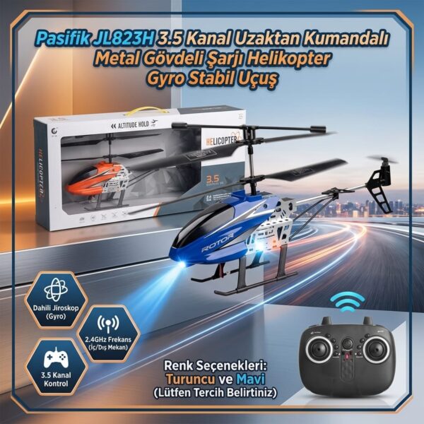 Pasifik Jl823h 3.5 Kanal Şarjlı Uzaktan Kumandalı Helikopter