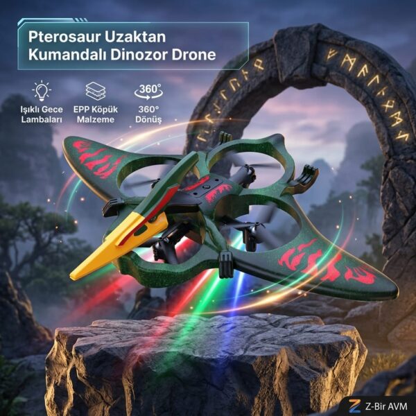 Pterosaur Uzaktan Kumandalı Dinozor Drone Işıklı Oyuncak