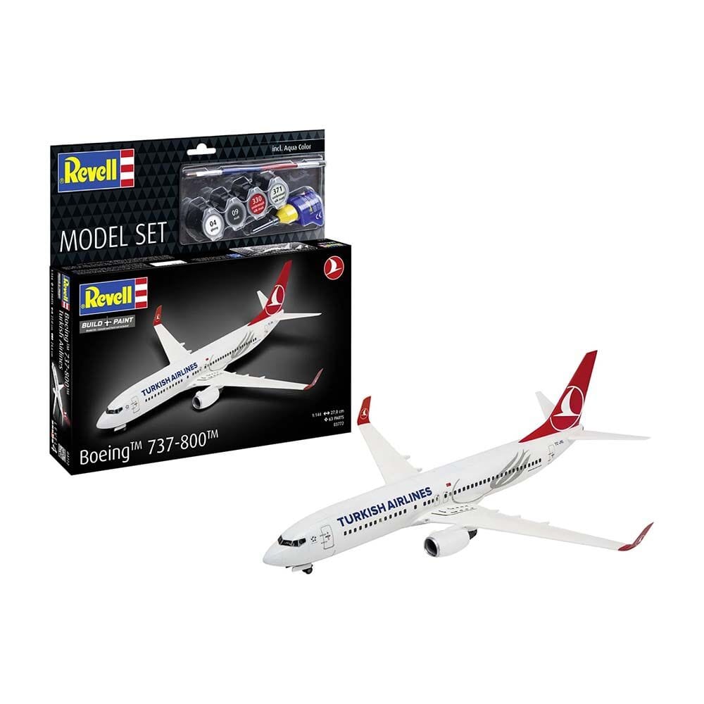 Revell Türk Hava Yolları Boeing 737-800 Model Uçak Seti 1:144 Ölçek
