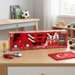 King Toys 3 Katlı Ay Yıldız Temalı Tır ve 3 Yarış Arabası Oyuncak Seti