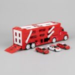 King Toys 3 Katlı Ay Yıldız Temalı Tır ve 3 Yarış Arabası Oyuncak Seti