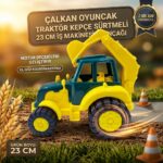 Çalkan Oyuncak Traktör Kepçe Sürtmeli 23 cm İş Makinesi