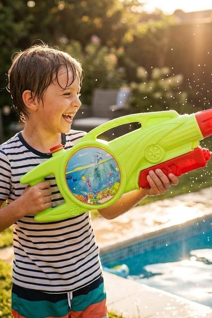 Pompalı Büyük Boy Su Tüfeği 48 cm Yazlık Çocuk Su Oyuncagi