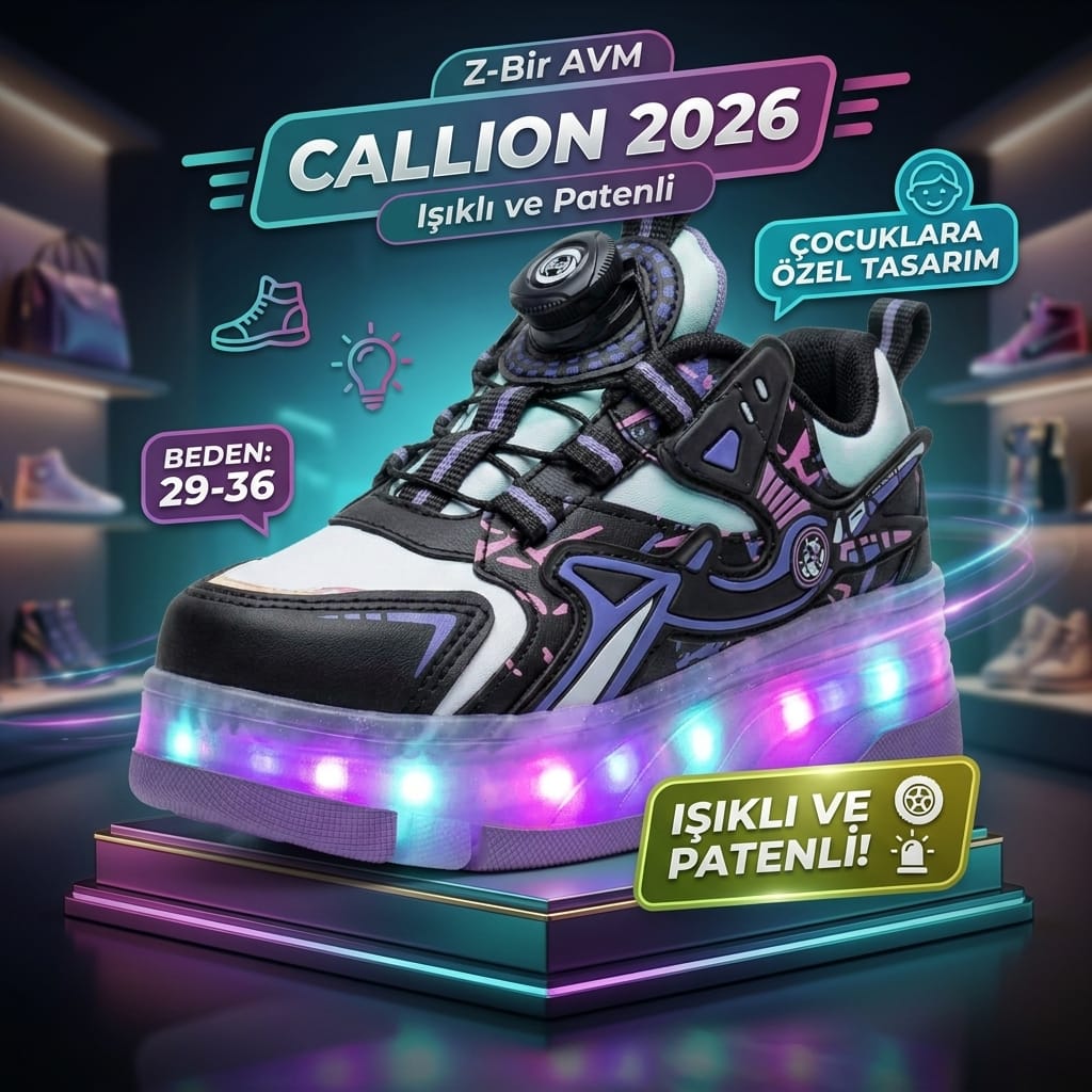 Callion 2026 Işıklı ve Patenli Çocuk Spor Ayakkabı