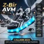 Callion 2026 Işıklı ve Tekerlekli Patenli Çocuk Spor Ayakkabı
