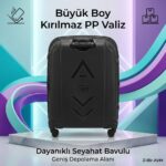 Büyük Boy Kırılmaz PP Seyahat Bavulu