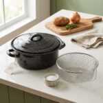 Cetcook 24 cm Paslanmaz Çelik Sepetli Kızartma Tenceresi Seti - Görsel 3