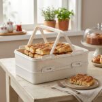 Qlux İki Katlı Pasta Börek Taşıma Kabı 42x29 cm – Dublex Saklama Kutusu - Görsel 4
