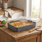 Qlux Kapaklı Pasta Börek Taşıma Kabı 42x29 cm – Tek Kat Saklama Kutusu - Görsel 5