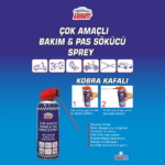 Autokit Çok Amaçlı Pas Sökücü ve Yağlayıcı Sprey 400 ml Kobra Başlıklı - Görsel 5