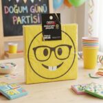 Nerox 10'lu Gözlüklü Emoji Desenli Yumuşak Peçete - Eğlenceli Parti Peçetesi - Görsel 3