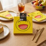 Nerox Emoji Baskılı 10'lu Soft Kağıt Peçete - Güler Yüz Tasarımlı Parti Peçetesi - Görsel 4