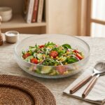 Eksen Paris 26 cm Cam Salata Kasesi | Şık Sunum Kasesi | Dayanıklı Cam Servis Tabağı - Görsel 5