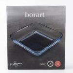 Borart Antrasit Büyük Kare Dekoratif Borcam Tepsi 30x27 cm - Görsel 2