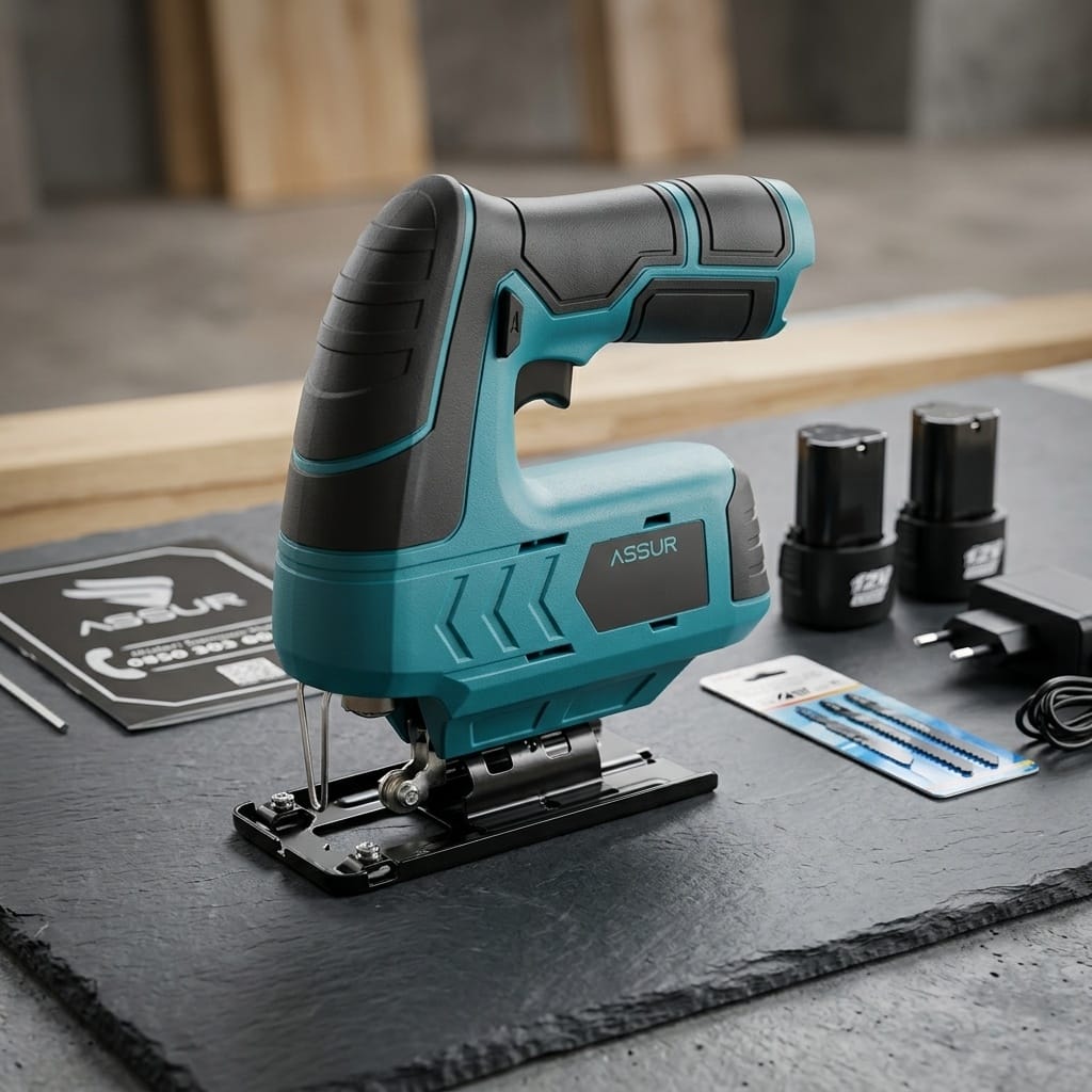 Assur ASR 817 12V 360W Akülü Dekupaj Testere – Çift Bataryalı Set