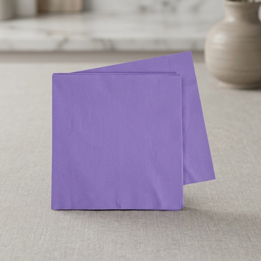 Peçete Düz Lila-Mor 33x33 cm Çift Kat 16 Adet