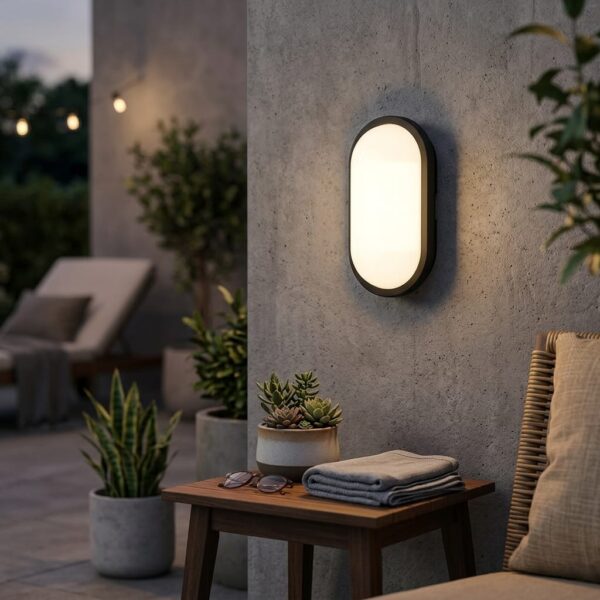 Mutlusan LEDLIGHT-3 15W Oval LED Armatür Siyah