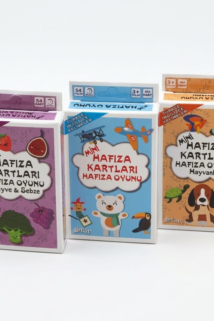 Star Eğitici Mini Hafıza Kartları Eşleştirme Oyunu Hayvanlar 58x88 mm