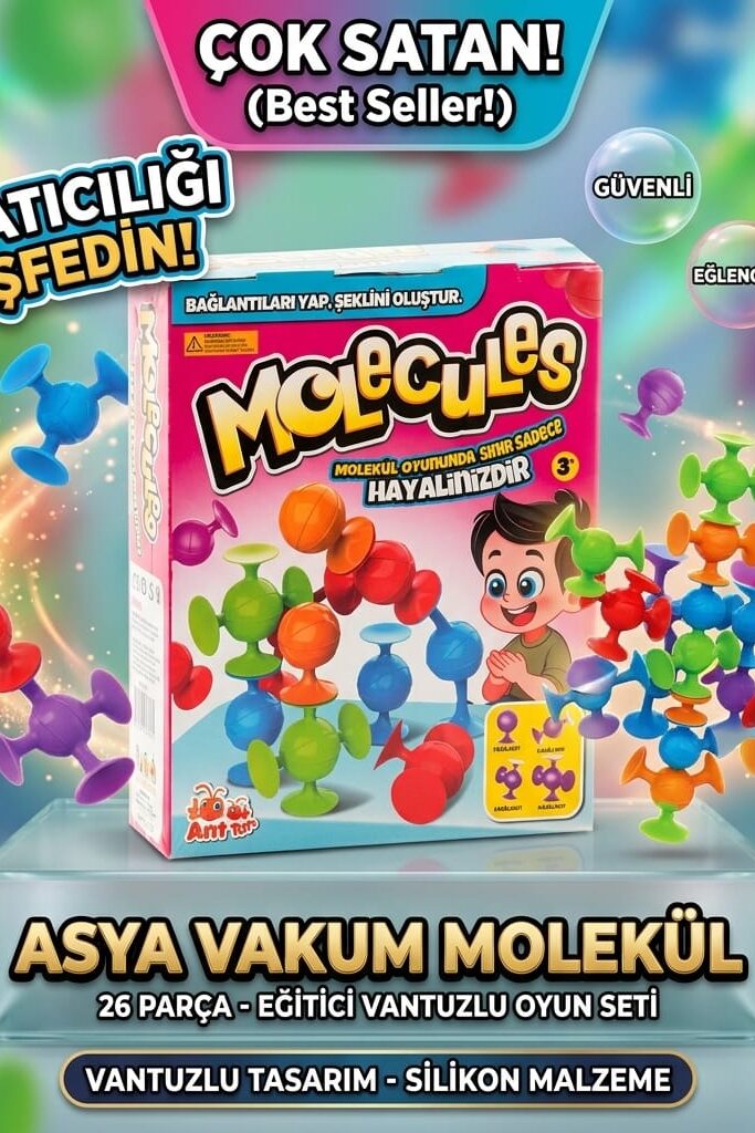 ASYA Vakum Molekül 26 Parça Silikon Eğitici Oyun Seti