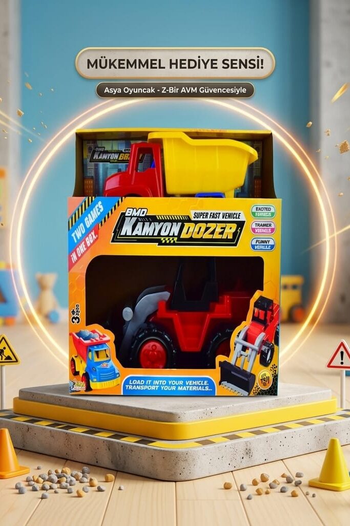 Asya Oyuncak Dozer Kamyon 2 Li Set