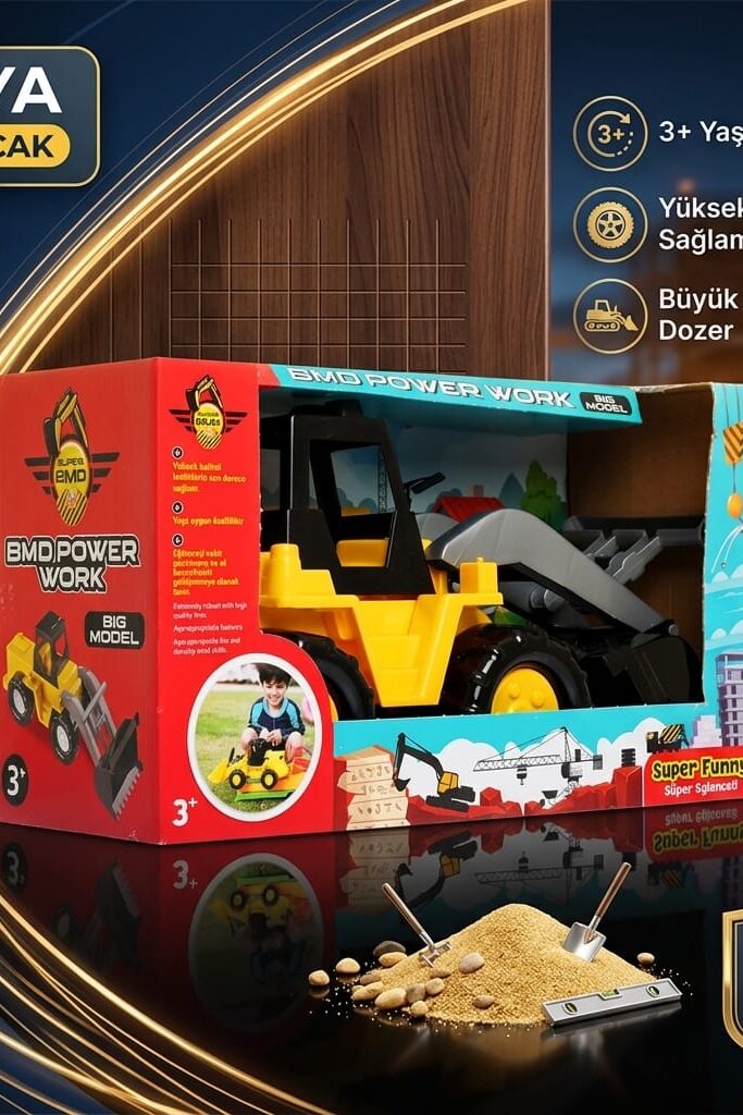 Asya Oyuncak İş Makinesi Büyük Boy Dozer 3 Yaş+