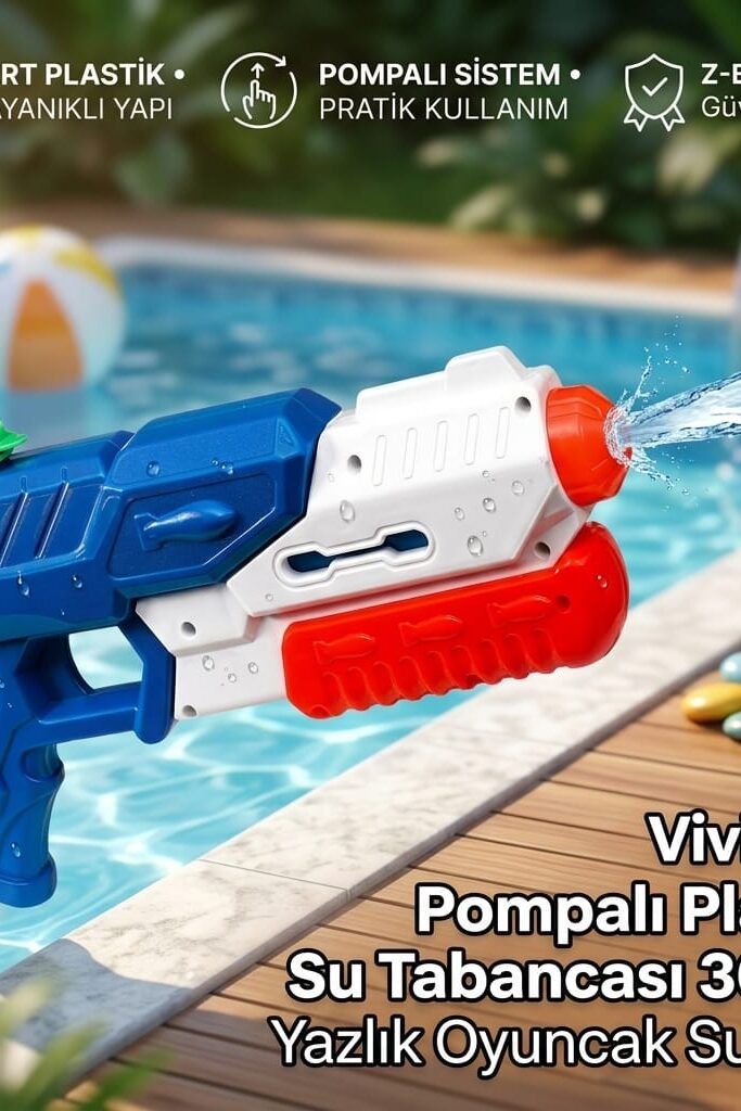 Vivitoys Pompalı Plastik Su Tabancası 30 cm