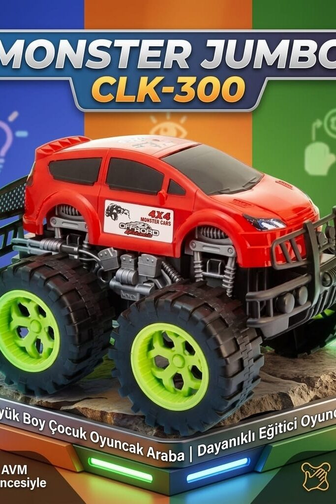 Monster Jumbo CLK-300 Büyük Boy Çocuk Oyuncak Araba