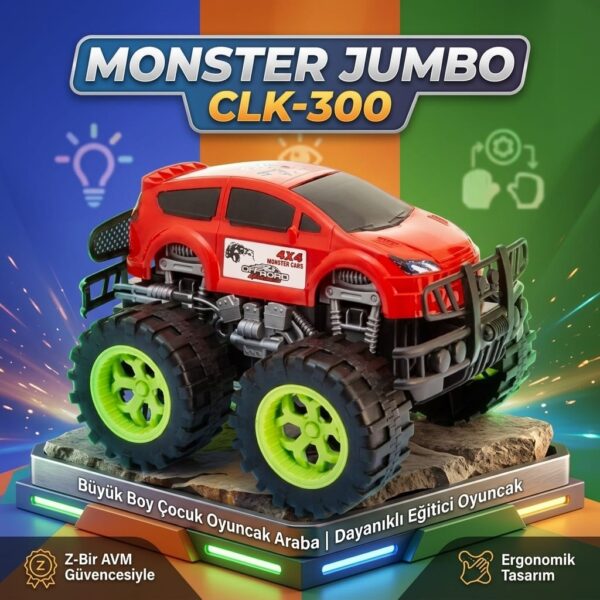Monster Jumbo CLK-300 Büyük Boy Çocuk Oyuncak Araba