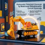 Ekvator Vakumlu Tekerlekli Ekskavatör İş Makinesi Çocuk Oyuncak