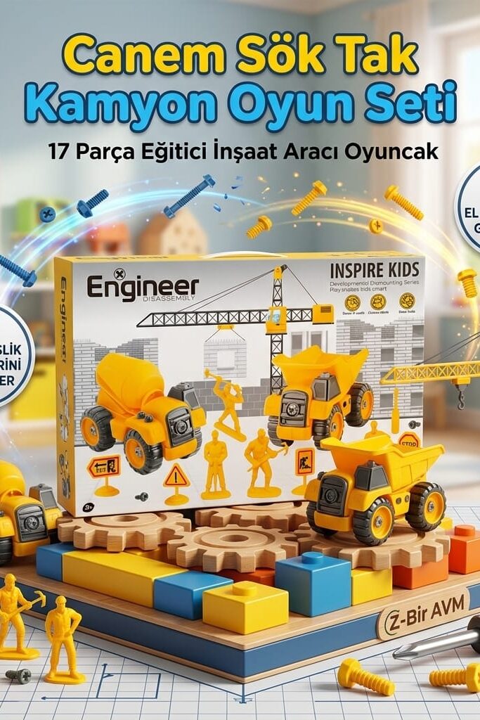Canem Sök Tak Kamyon Oyun Seti 17 Parça