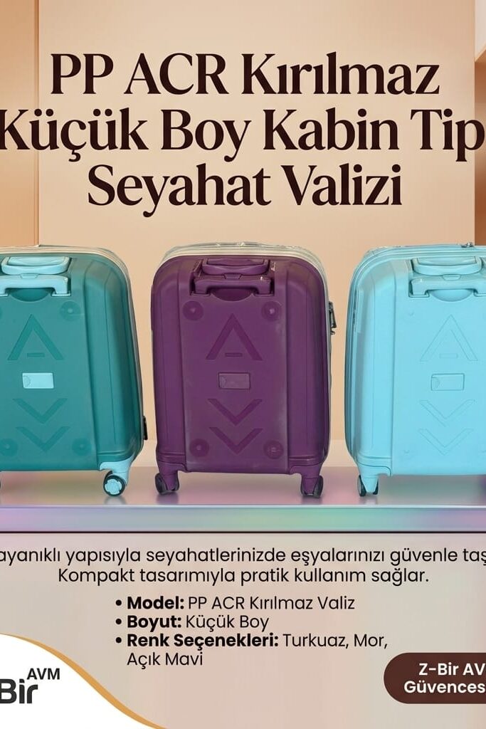 PP ACR Kırılmaz Küçük Boy Kabin Tipi Seyahat Valizi