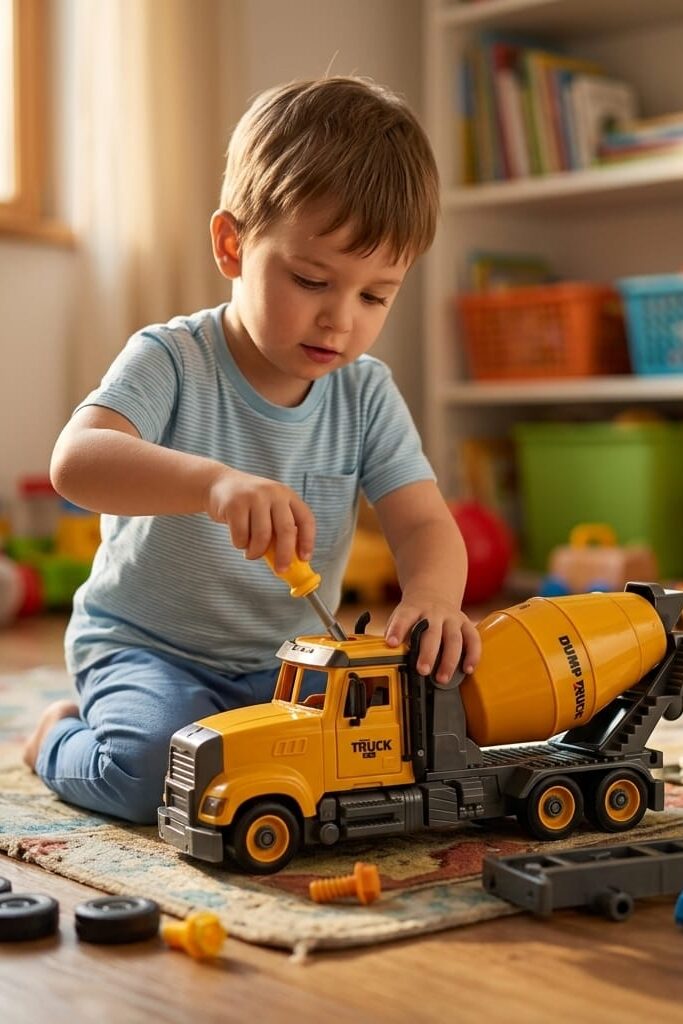 Ctoy Işıklı ve Sesli Sök Tak Harç Kamyonu 3+ Yaş