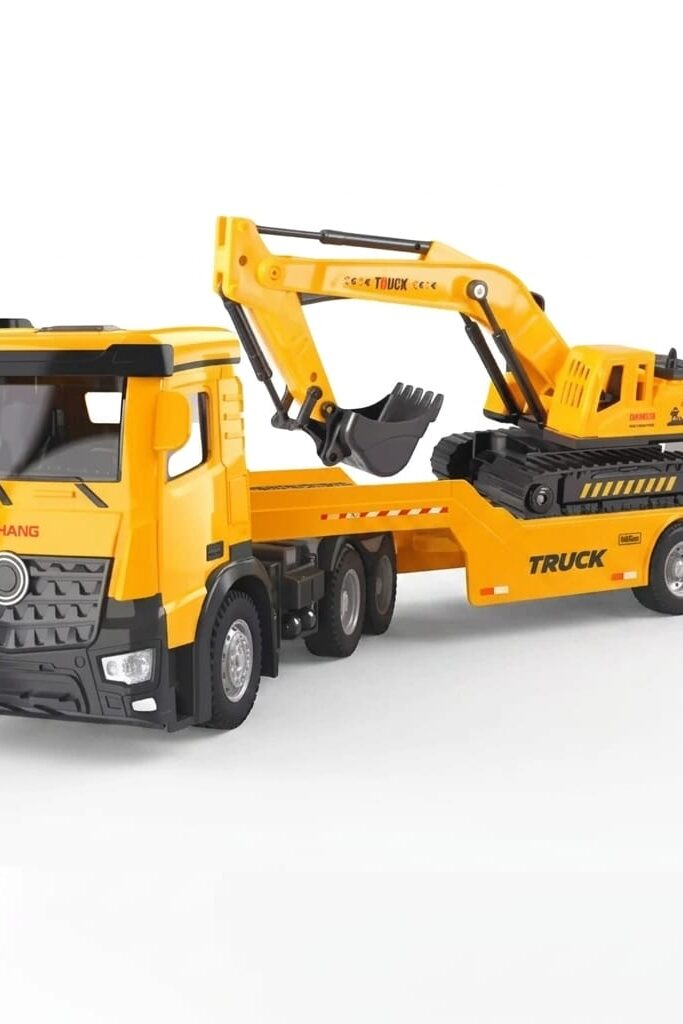 Prestij 2027-1 Uzaktan Kumandalı Şarjlı Metal Tır ve İş Makinesi Kepçe Seti
