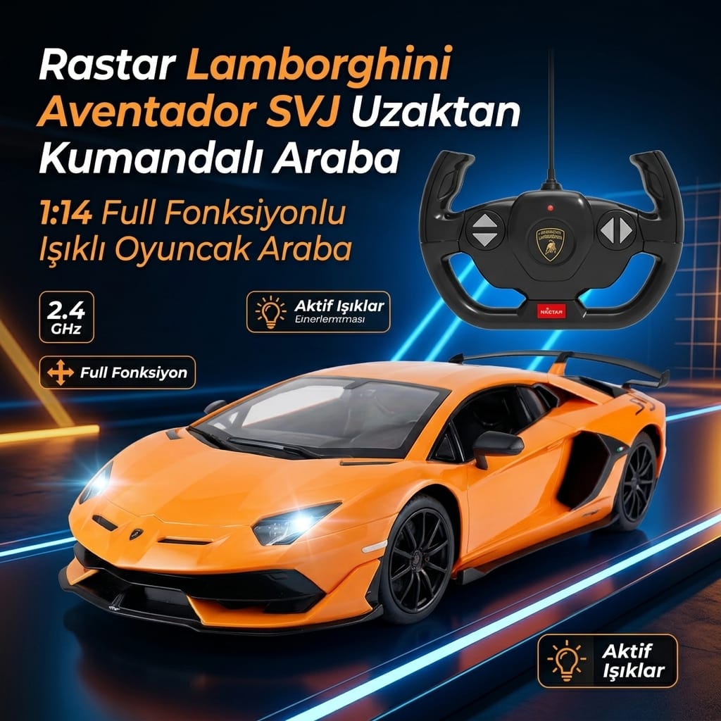 Rastar Lamborghini Aventador SVJ 1:14 Uzaktan Kumandalı Araba