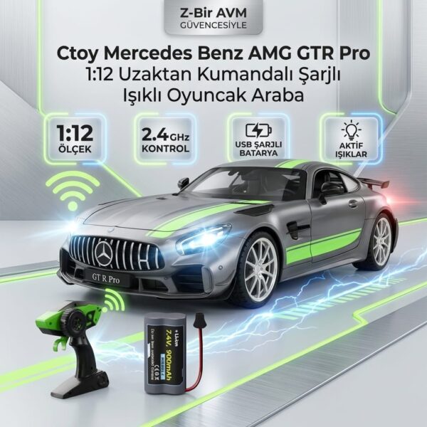 Ctoy Mercedes Benz AMG GTR Pro Uzaktan Kumandalı Araba 1:12