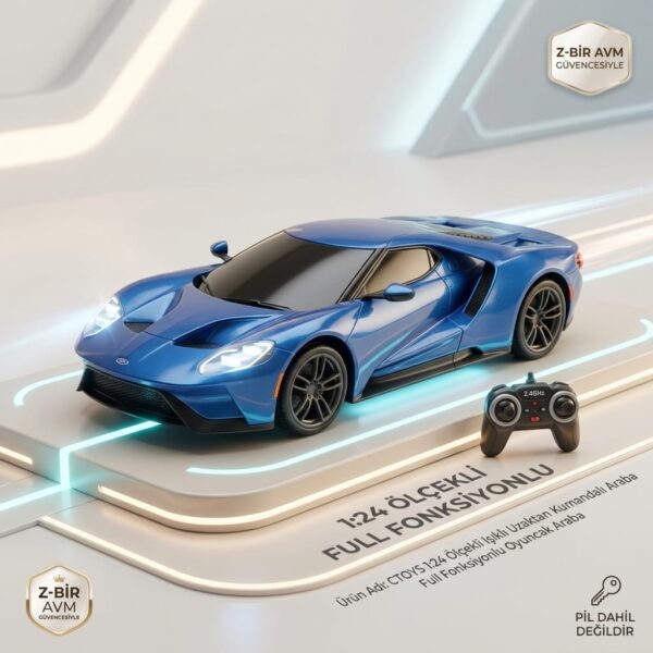 CTOYS Ford GT 2017 1:24 Ölçekli Işıklı Uzaktan Kumandalı Araba