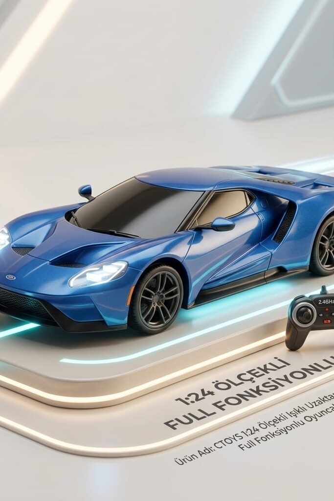 CTOYS Ford GT 2017 1:24 Ölçekli Işıklı Uzaktan Kumandalı Araba