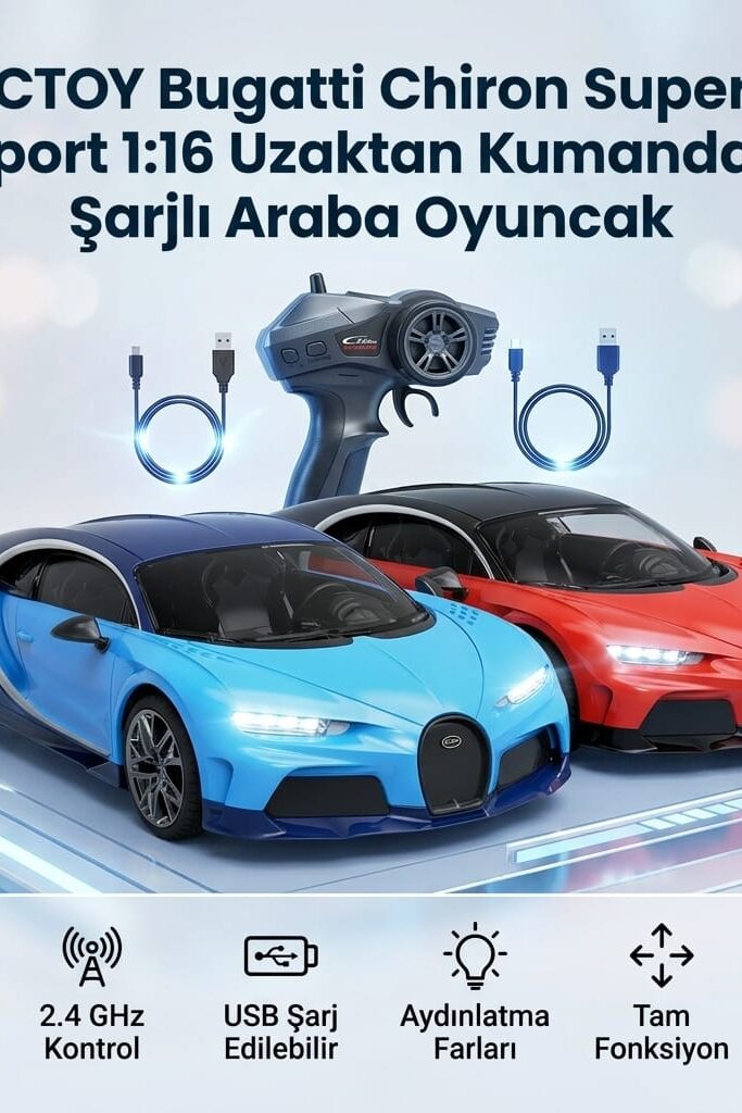 CTOY Bugatti Chiron Super Sport 1:16 Uzaktan Kumandalı Şarjlı Araba