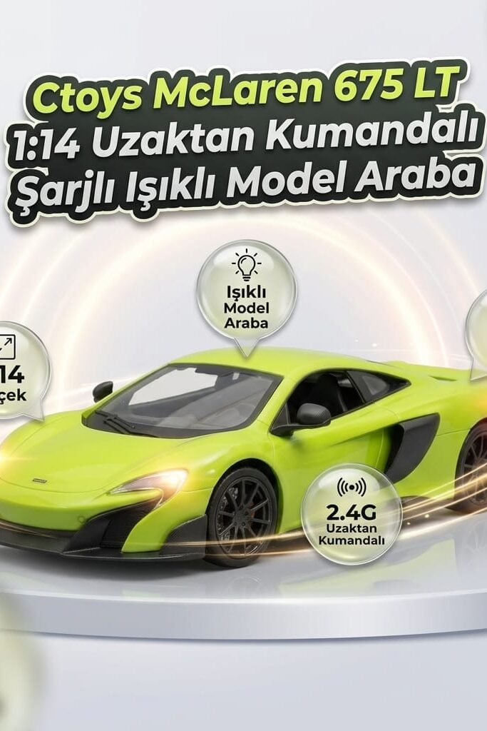 Ctoys McLaren 675 LT 1:14 Uzaktan Kumandalı Şarjlı Model Araba