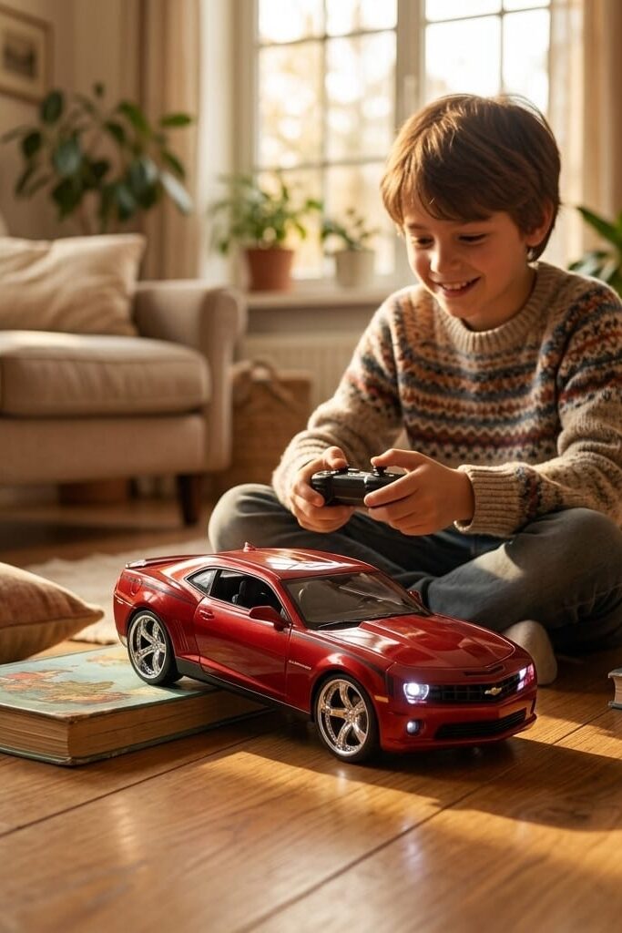CTOYS 1:14 Uzaktan Kumandalı Işıklı Kırmızı Camaro Şarjlı Oyuncak Araba