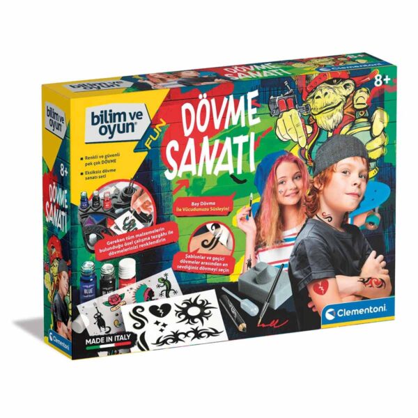 Clementoni Bilim ve Oyun Dövme Sanatı Tasarım ve Laboratuvar Seti
