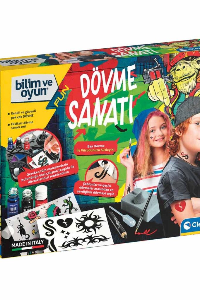Clementoni Bilim ve Oyun Dövme Sanatı Tasarım ve Laboratuvar Seti