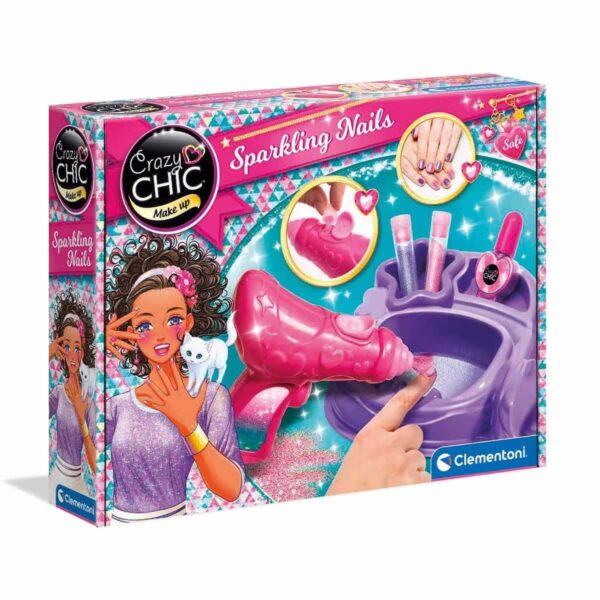 Clementoni Crazy Chic Işıldayan Tırnaklar Simli Tırnak Süsleme Seti