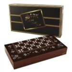 Star Antik Ceviz Ahşap Tavla Takımı Özel Tasarım Pullu Set