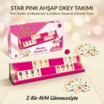 Star Pink Ahşap Okey Takımı 43 cm